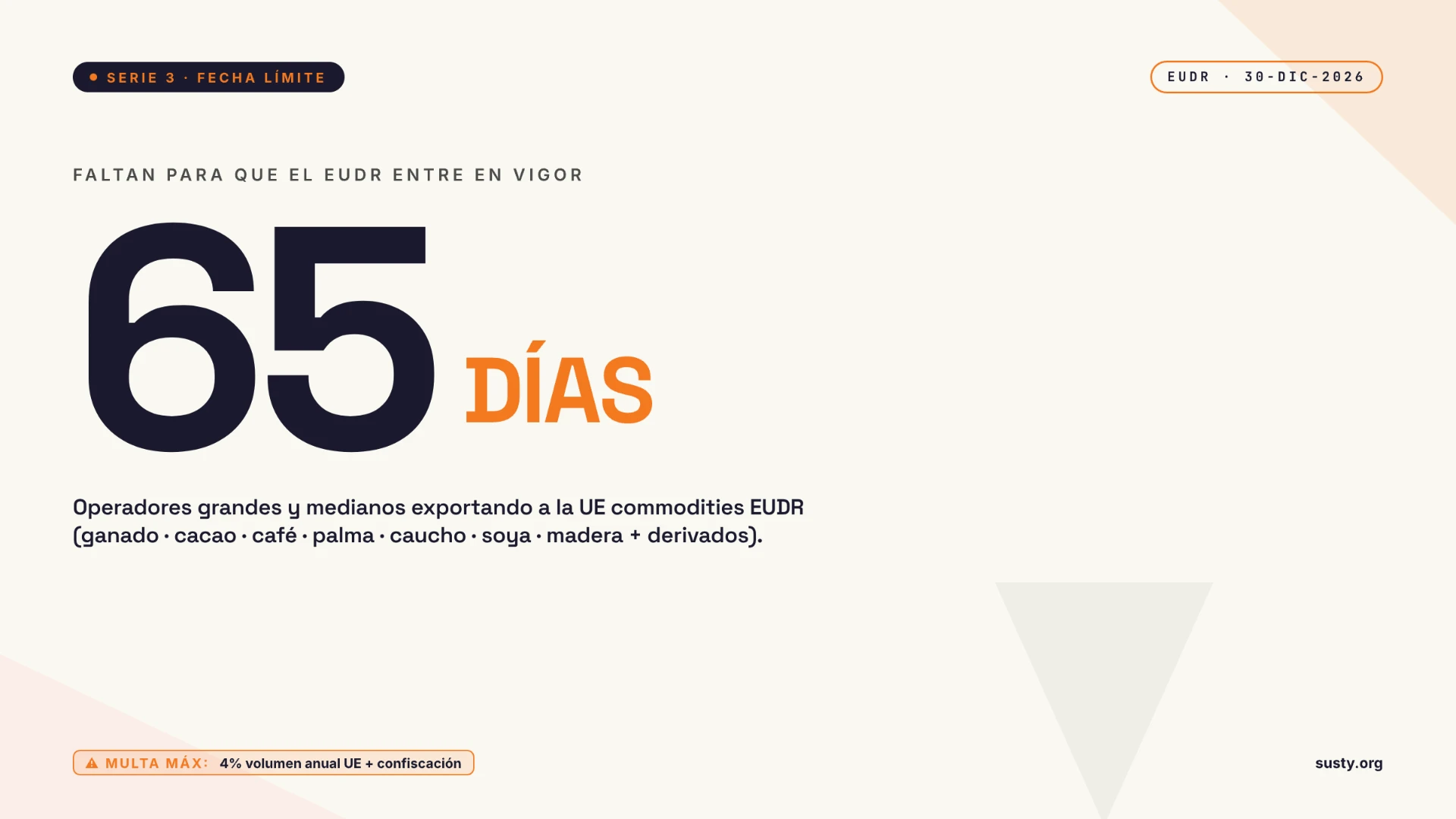 EUDR: faltan 65 días. Lo que tienes que tener listo si exportas a la UE